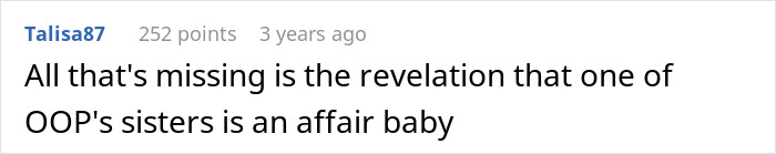 Screenshot of a Reddit comment discussing betrayal and friendship drama involving a mom, daughter, and a boy.