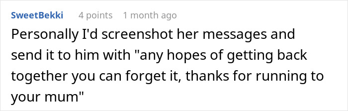 Screenshot of a Reddit comment where a user suggests ending a relationship over one cent and feeling liberated.