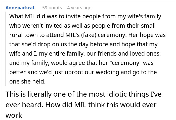 Comment discussing toxic MIL refusing to leave daughter&rsquo;s home and claiming son-in-law owes her lifelong housing.