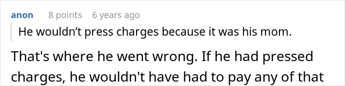A Reddit comment about a young family trying to buy a house while dealing with debt, highlighting the man's decision.
