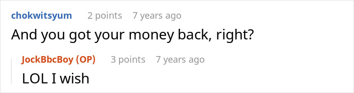 Screenshot of a Reddit conversation discussing a woman running Tinder scams for her jailed fianc&eacute; and a victim's response.