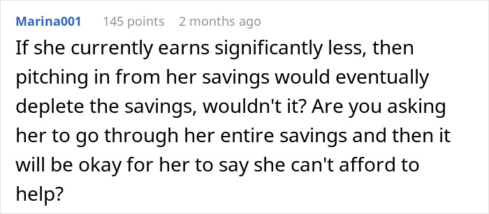Comment discussing savings and financial concerns relating to a man upset his girlfriend pretended to be broke for 5 years.