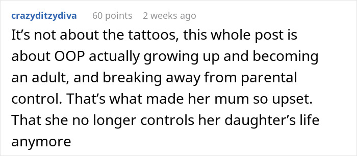 Parents Threaten 19YO Daughter For Wanting A Tattoo, Act Like She Announced A Crime Instead Of Ink