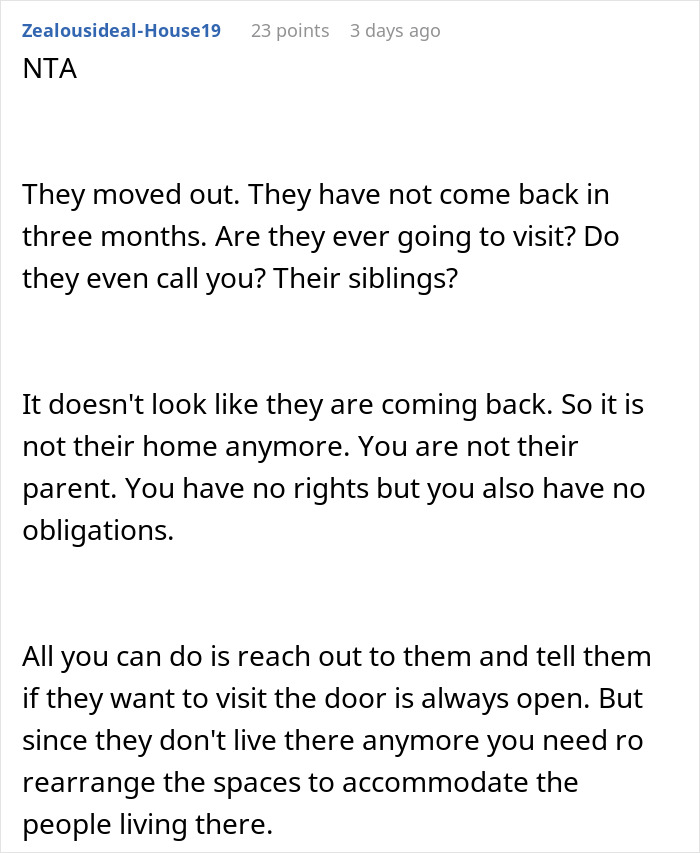 Widower Repaints Stepchildren’s Rooms After They Move Out, Family Accuses Him Of “Erasing” Them Widower Repaints Stepchildren’s Rooms After They Move Out, Family Accuses Him Of “Erasing” Them