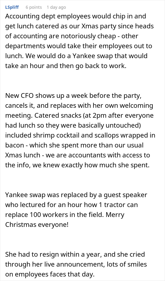 Company celebrates staff with balloons and lunch in a meeting before announcing no one will get a raise.