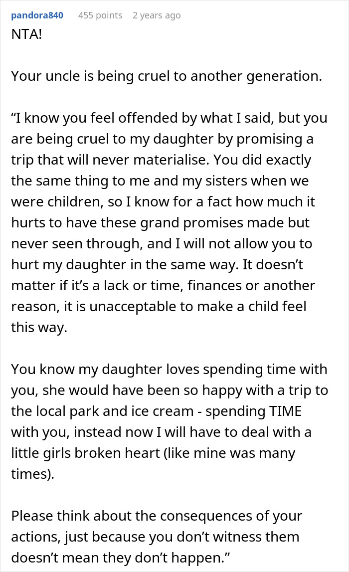&ldquo;I Remember How Disappointing It Was&rdquo;: Woman Confronts Uncle For Gifting Kids &ldquo;Pictures&rdquo; Of Trips Instead Of Reality