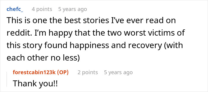 Reddit comment praising a story about cheating and scamming revealed by a best friend on local news.