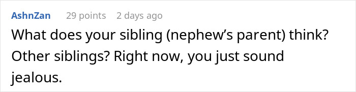 Comment discussing jealousy in a confrontation involving a man, his parents, and their 20-year-old best friend.