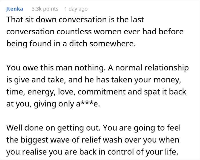 Woman Fakes Work Trip To Escape Volatile Boyfriend, Asks If That Makes Her A Coward