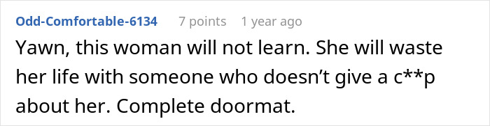 A comment about a married man's actions, stating a woman will waste her life with someone who doesn't care.