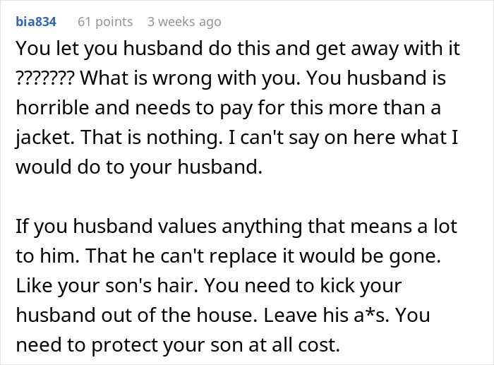 Mean Guy Punishes Teen Stepson By Cutting His Long Hair, Wife "Punishes" His Credit Card In Return