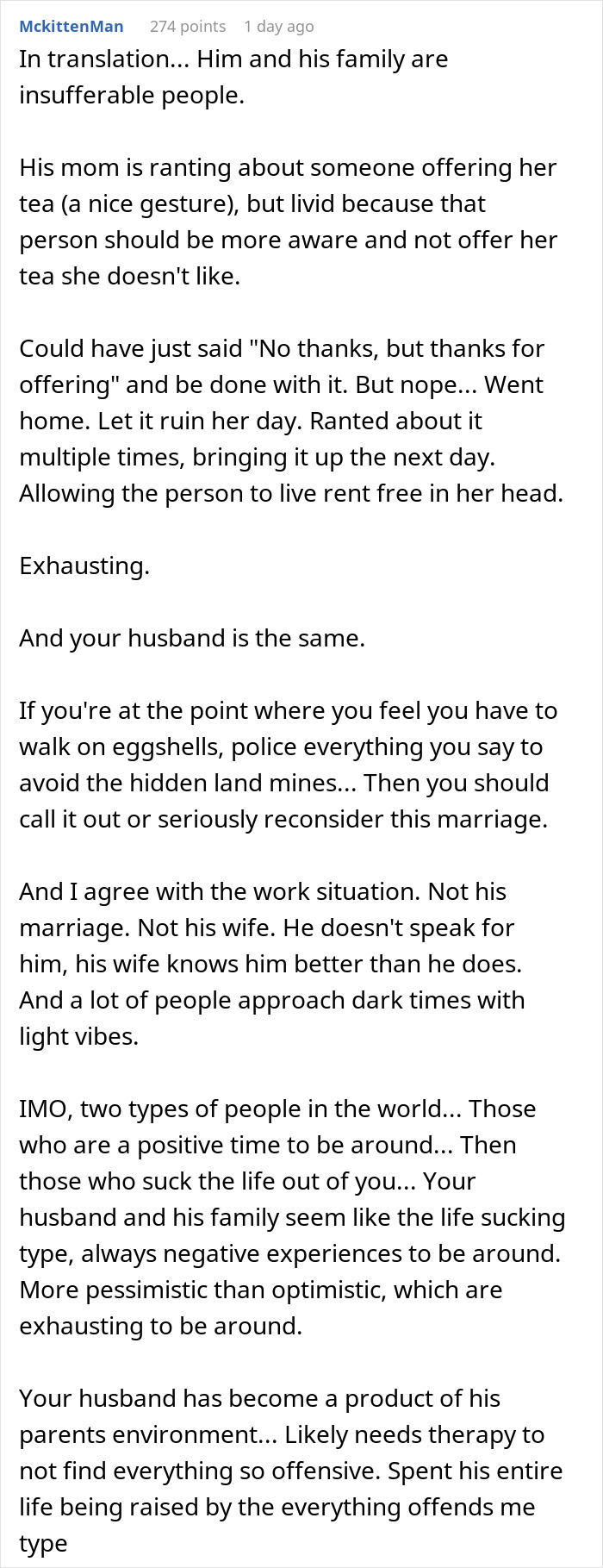 Wife Sick Of Walking On Eggshells As Man Gets Offended Over Every Remark: &ldquo;I&rsquo;m So Tired Of This&rdquo;
