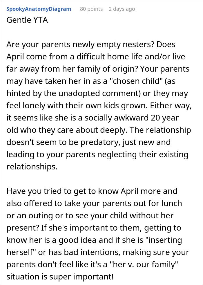 Man confronting parents about their 20-year-old best friend, who they call controlling and affecting family dynamics.