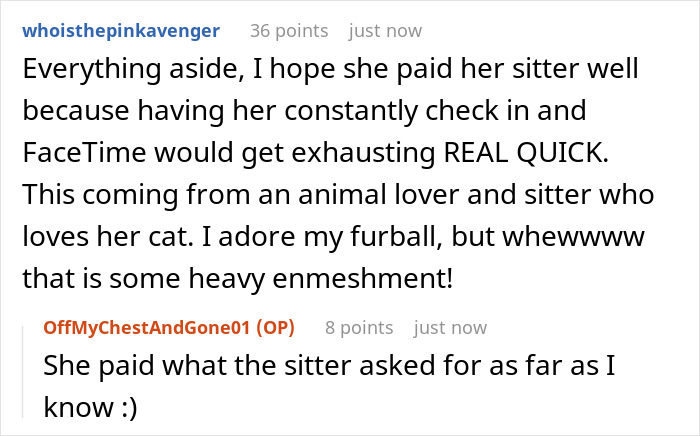 Reddit comments discussing a crazy cat lady&rsquo;s choice of her cat over men in a K-drama romance context.