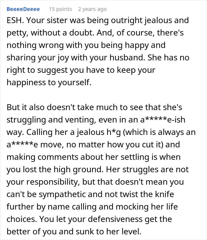 Woman Tells Sister She Shouldn't Rub Her "Picture-Perfect Marriage" In Other People's Faces