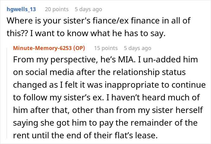 Discussion about woman accused of sleeping with sister&rsquo;s fianc&eacute;, involving family conflict and social media removal.