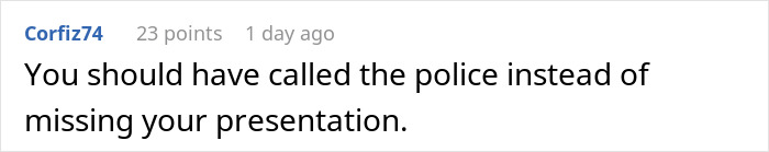 Screenshot of a Reddit comment discussing someone forced to change locks and threaten sister with police after she abandons kids.