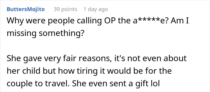 Mom RSVPs ‘No’ To Childfree Wedding An 12-Hour Flight Away, Bride Takes It Personally Mom RSVPs ‘No’ To Childfree Wedding An 12-Hour Flight Away, Bride Takes It Personally