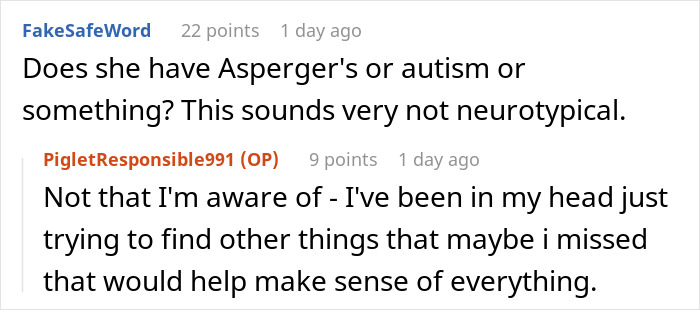 Screenshot of an online discussion about a guy feeling like a science experiment at home due to his girlfriend logging his every word.
