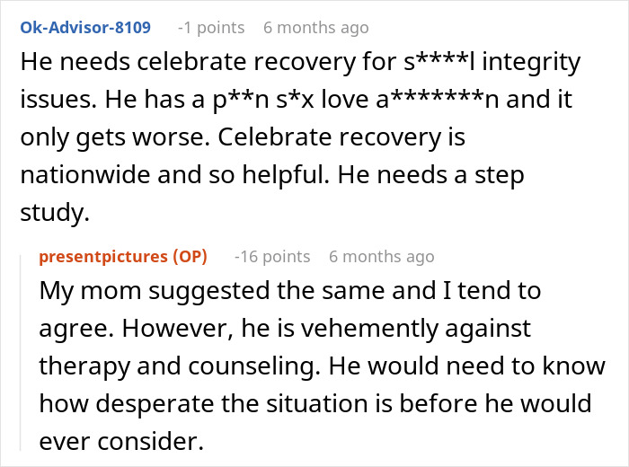 Online forum discussing wife finding husband’s hidden folder, describing behavior as creepy and borderline predatory. Online forum discussing wife finding husband’s hidden folder, describing behavior as creepy and borderline predatory.