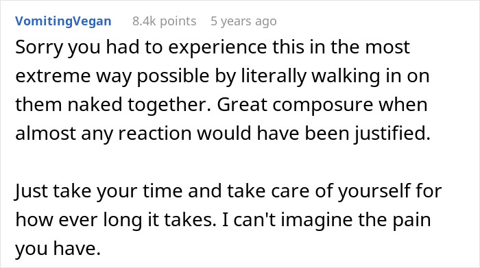 Comment expressing sympathy for a man&rsquo;s marriage saving move ending in a bedroom twist straight from hell.