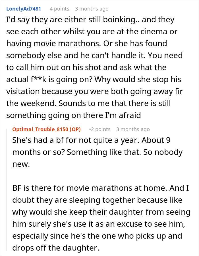 Alt text: Woman confused by boyfriend’s ex being difficult meets her and realizes she is not the problem in the relationship issues. Alt text: Woman confused by boyfriend’s ex being difficult meets her and realizes she is not the problem in the relationship issues.
