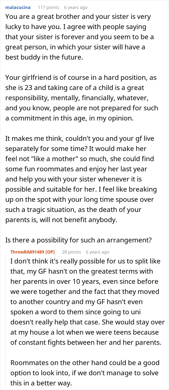 Woman Demands Boyfriend Choose Between Her And His Abandoned Sister: "Isn't Ready To Become A Mother" Woman Demands Boyfriend Choose Between Her And His Abandoned Sister: "Isn't Ready To Become A Mother"