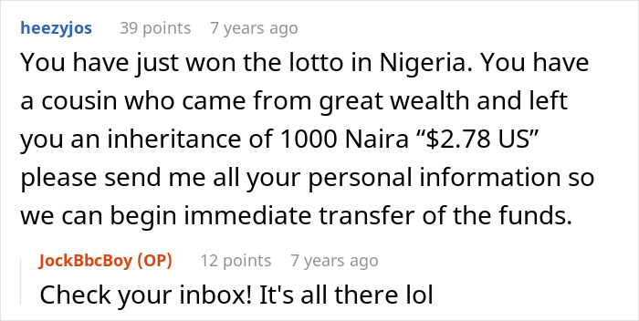 Screenshot of a Tinder scam message where a woman runs scams for her jailed fianc&eacute; and a victim traces it back.