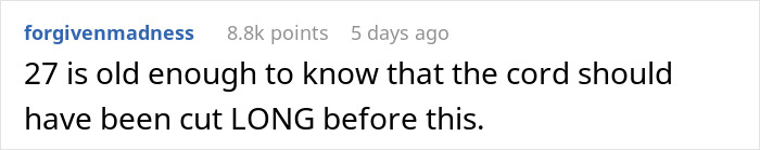 Screenshot of a social media comment discussing frustration at a possessive mom during a boyfriend&rsquo;s birthday party.