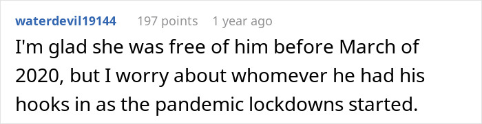 Reddit comment discussing concerns about a man who sets dangerous traps for his girlfriend, leading to their breakup. Reddit comment discussing concerns about a man who sets dangerous traps for his girlfriend, leading to their breakup.