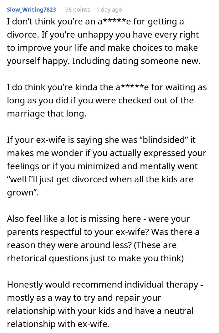 &ldquo;Starting Over&rdquo;: Man Divorces Wife Once Kids Move Out, And The Internet Has Opinions About It