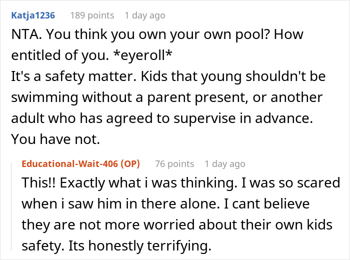 Woman Stops Neighbor’s Child From Using Her Pool Unsupervised, Parents Call Her Cold And Heartless Woman Stops Neighbor’s Child From Using Her Pool Unsupervised, Parents Call Her Cold And Heartless