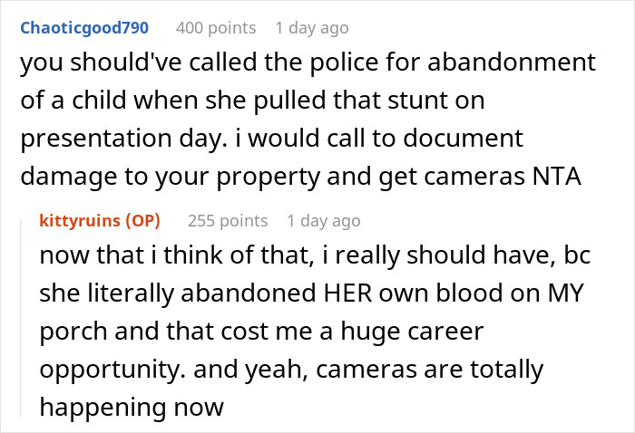 Conversation about a man dealing with his sister abandoning her kids, discussing police and changing locks.