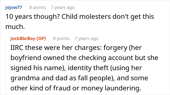 Woman runs Tinder scams for jailed fianc&eacute;, victim traces scam, leading to woman&rsquo;s arrest and imprisonment.