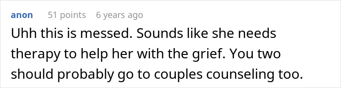 Screenshot of an online comment discussing a woman wanting her unborn son named after her late ex despite past mistreatment, sparking drama. Screenshot of an online comment discussing a woman wanting her unborn son named after her late ex despite past mistreatment, sparking drama.