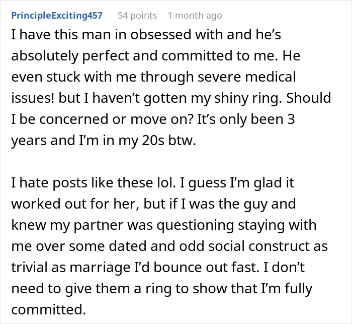 Guy Says "No Degree, No Ring," Annoyed GF Just Wants The Promise That Their Relationship Is Solid