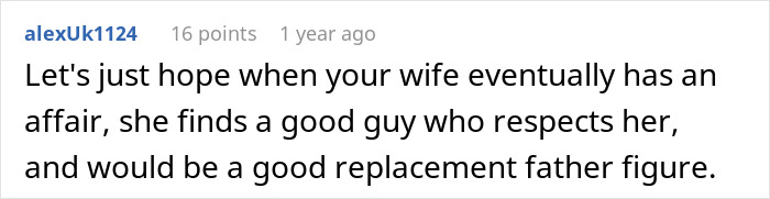 Comment on cheating consequences, reflecting harsh lesson learned with zero sympathy from the online community.