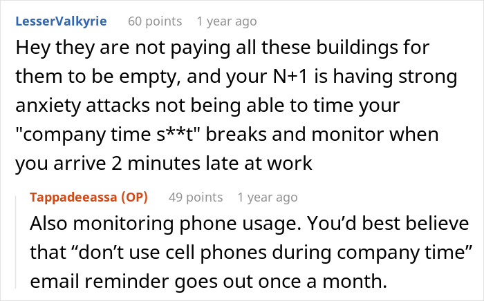 Reddit conversation about anxiety and monitoring after work from home was canceled, struggling with commute survival. Reddit conversation about anxiety and monitoring after work from home was canceled, struggling with commute survival.