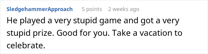 Comment text on a white background discussing a story of a woman rediscovering herself after husband proposes open marriage. Comment text on a white background discussing a story of a woman rediscovering herself after husband proposes open marriage.