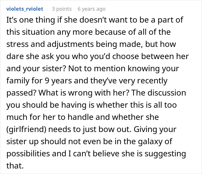 Woman Demands Boyfriend Choose Between Her And His Abandoned Sister: "Isn't Ready To Become A Mother" Woman Demands Boyfriend Choose Between Her And His Abandoned Sister: "Isn't Ready To Become A Mother"