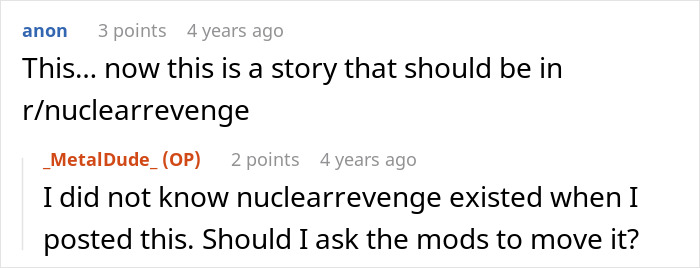 Reddit comments discussing a story that fits r/nuclearrevenge, related to an employee getting revenge on a horrible boss.