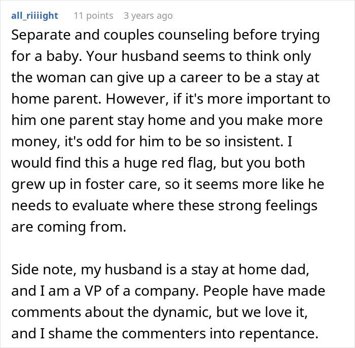 Man Calls Wife Selfish For Refusing To Become A SAHM While Cheating On Her The Entire Time