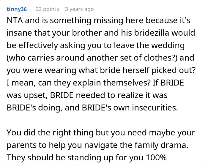 Groom Throws Out His Own Sis From The Wedding, Mad She Won&rsquo;t Change The Dress His Own Bride Picked