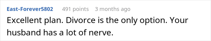 Comment stating divorce is the only option as husband expects wife to raise his affair child. Comment stating divorce is the only option as husband expects wife to raise his affair child.