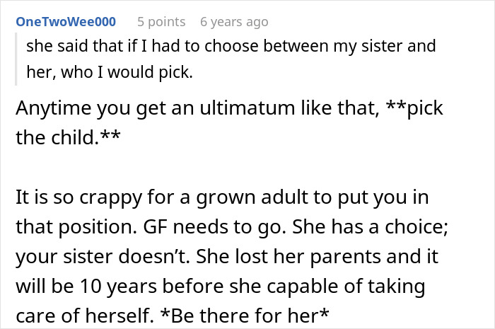 Woman Demands Boyfriend Choose Between Her And His Abandoned Sister: "Isn't Ready To Become A Mother" Woman Demands Boyfriend Choose Between Her And His Abandoned Sister: "Isn't Ready To Become A Mother"