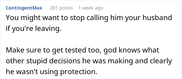 Comment warning about a delusional husband expecting his wife to raise his affair child without protection or responsibility. Comment warning about a delusional husband expecting his wife to raise his affair child without protection or responsibility.