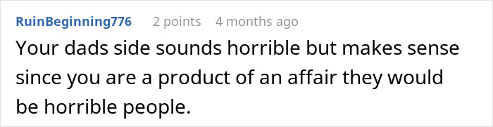 Comment on a confusing and wild family dynamic sparking drama over DNA tests and child support disputes.