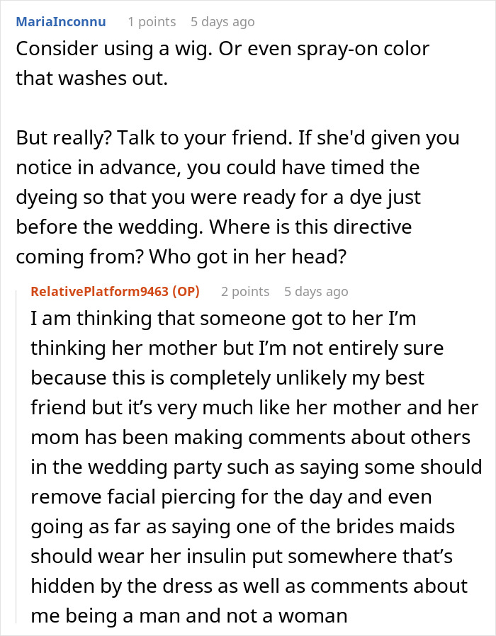 Man Of Honor Told To Change His Blue Hair For Wedding, Bride Uncovers Mom's Meddling Just In Time Man Of Honor Told To Change His Blue Hair For Wedding, Bride Uncovers Mom's Meddling Just In Time