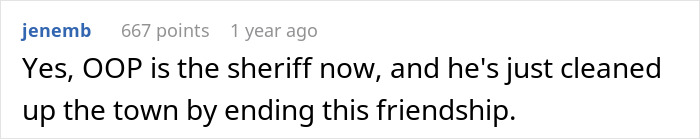 Text post on social media discussing a man who thinks his best friend's server job is low but still won't ask for money. Text post on social media discussing a man who thinks his best friend's server job is low but still won't ask for money.