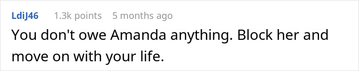 Comment discussing family drama, reflecting confusing and wild family dynamic involving DNA tests and child support disputes.